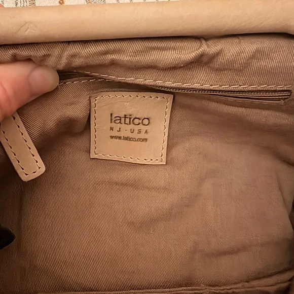 Latico Leather - Tan Latico Woven Crossbody Clutch Handback Purse - Picture 3 of 5